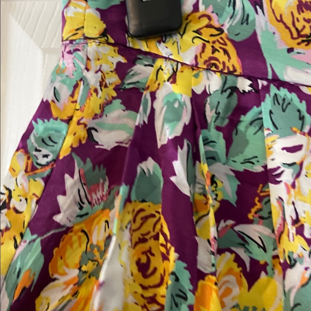 Zara The Bianca Bermuda Multicolor Floral size XS brand new inseam 10”waist 26” - Picture 3 of 12
